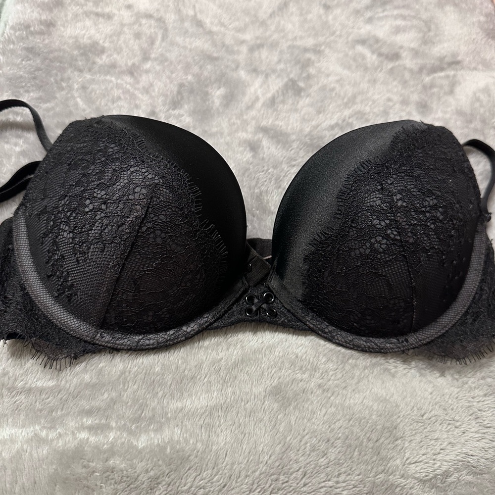 Victoria's Secret Black Lace Push-Up Bra